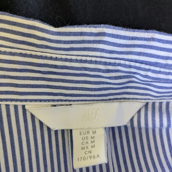 H&M Striped Shirtdress Medium - Picture 7 of 8